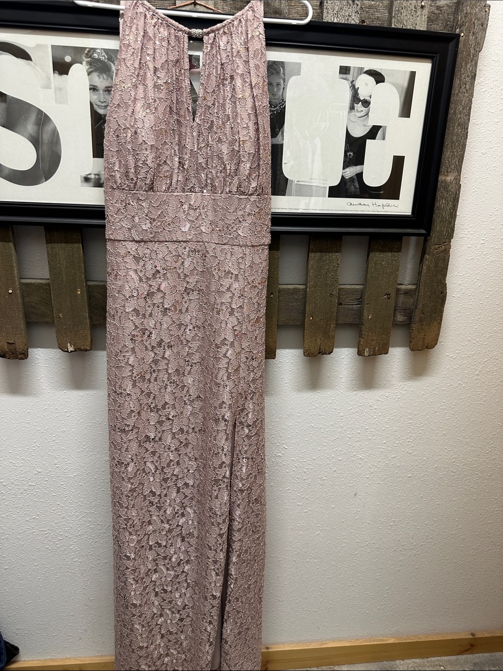 Blush Lace Sleeveless Maxi Dress